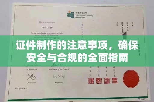 玉井证件制作的注意事项，确保安全与合规的全面指南